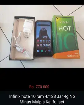 Handphone atau ponsel merk infinix hot 10