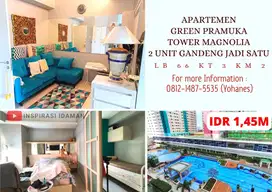 Apartemen Green Pramuka Tower Magnolia 2 Unit Gandeng