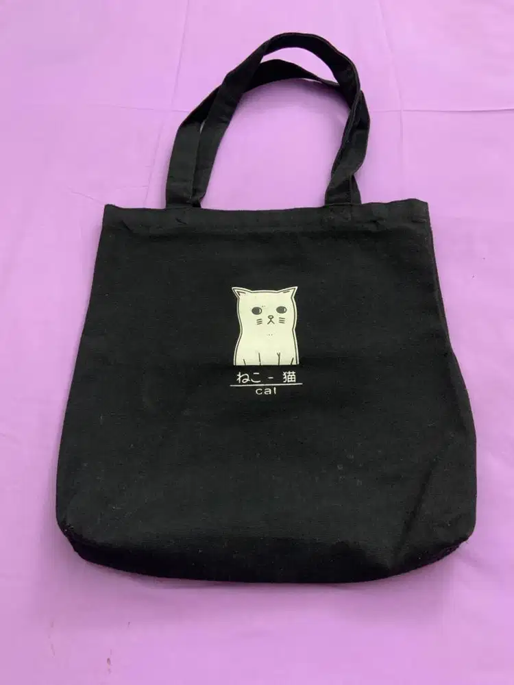 Totebag Cat Hitam