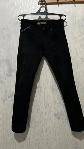 Celana Panjang Slimfit Melo Denim Hitam (Mickout) Size 28