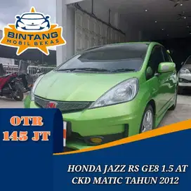 HONDA JAZZ RS CVT GE8 1.5 AT AUTOMATIC 1500 CC BENSIN TAHUN 2012
