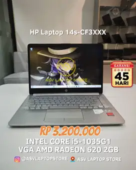 HP Laptop 14s-CF3XXX – i5-1035G1 GAMING EDITING RENDERING LAPTOP