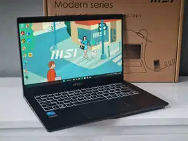 MSI MODERN 14 Intel i3-1215U RAM 8GB Garansi Panjang Laptop Desain