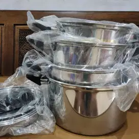 Panci Presto / Panci Set stainless isi 5 set material bagus
