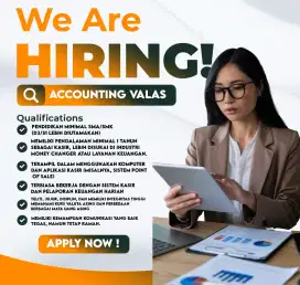DICARI ACCOUNTING/ ADMINISTRASI DI UTAMAKAN MEMPUNYAI PASSPORT