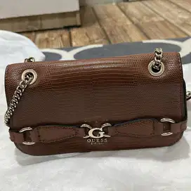 Preloved Sling Bag Guess Brown