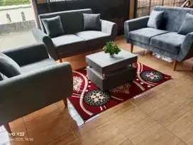 Sofa retro kondisi baru harga second bahan bludru