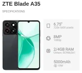 Handphone/hp baru ZTE NUBIA a35