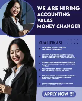 DICARI ACCOUNTING / ADMINSTRASI DIUTAMAKAN MEMPUNYAI PASSPORT