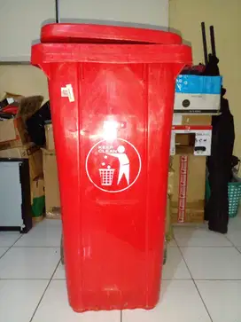 Tempat Sampah Besar Roda 100 Liter Bahan Plastik HDPE Kuat