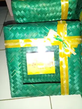 Besek Mika Pita /Besek Makanan/Besek Bambu/Bakul Besek Sepasang