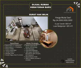 DIJUAL RUMAH POSISI HOOK DI KEBAYORAN BARU
