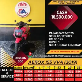 AEROX 155 VVA TH 2019 PAJAK ON  BISA CASH / KREDIT