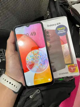 Samsung a14 4/128 fullset no charger aja harga net aja