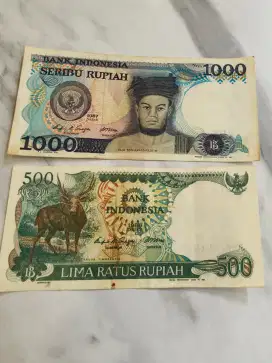 Uang lama rupiah 500 & 1000