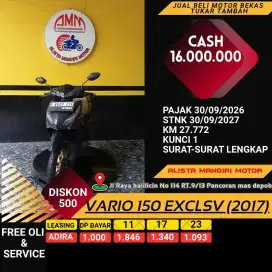 VARIO 150 EXCLSV TH 2017  PLAT DEPOK PAJAK ON KREDIT DP 1 JTAN