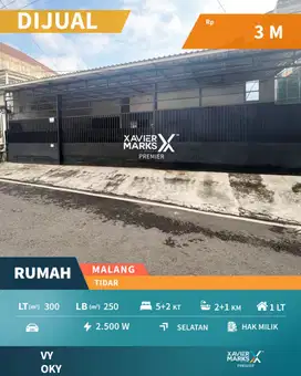 Dijual Rumah Luas Hitung Tanah di Tidar Malang