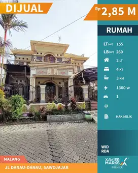 Dijual Rumah Danau Danau Sawojajar Malang Lingkungan Nyaman
