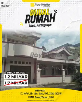 RUMAH STRATEGIS DI DEKAT PUSAT KOTA SOLO