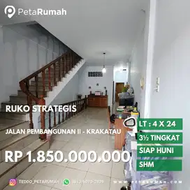 Ruko strategis jalan pembangunan 2 daerah krakatau