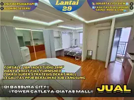 Dijual Super Murah 2BR Jadi Studio Furnished Cash Only Di Bassura City