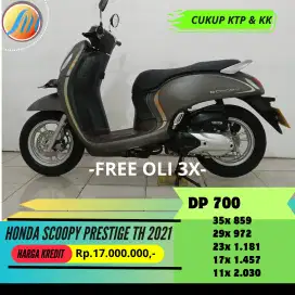 HONDA SCOOPY PRESTIGE TH 2021 FREE KIRIM SEJABODETABEK DAN BERGARANSI