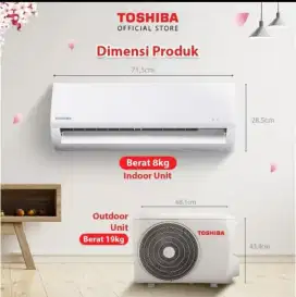 AC Toshiba 1pk dan 1/2 pk