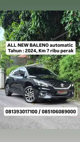 ALL NEW BALENO automatic 
Th : 2024 ,Km 7 ribu perak, plat AD