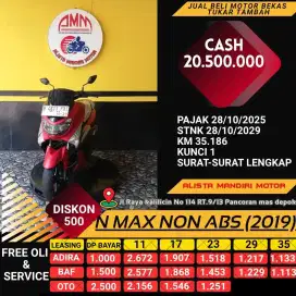 YAMAHA N MAX NON ABS 2019, DP 1JT'AN PTOSES MUDAH KTP+KK.