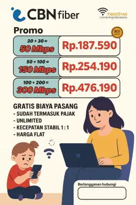 Promo wifi cepat CBN fiberstar