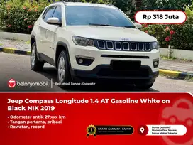 [KM ANTIK] Jeep Compass Longitude 1.4 AT Gasoline White on Black 2019/