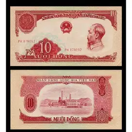 Uang kuno dari Vietnam 10 Dong dari tahun 1958