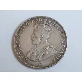Vintage coin straits settlements half dollar 1920 George V King