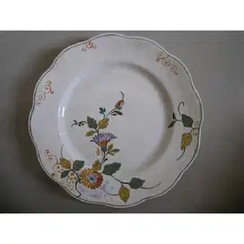 Vintage Antik 2 pcs piring keramik JULITTE dari jaman kolonialis