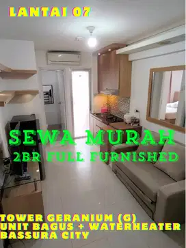 SEWA MURAH 2BR FULL FURNISHED+WATERHEATER TOWER G LT. 07 BASSURA CITY