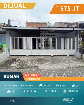 d053 Rumah Minimalis dan Terawat di Sawojajar, Malang