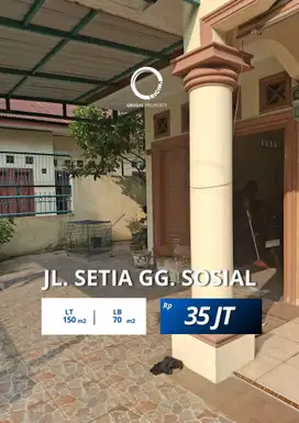 Disewa Rumah 1 Lantai Jalan Setia Gang Sosial Daerah Sunggal