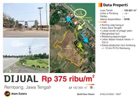 Dijual Kavling Siap Bangun Dekat Pelabuhan di Rembang Jawa Tengah