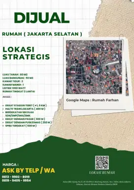 Jual Rumah Cepat. Lokasi Strategis