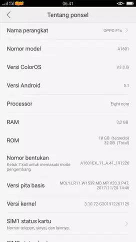 Jual nett batangan oppo f1s A1601 3/32 masi ori
