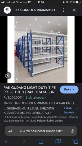 Rak besi rak jualan