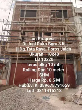 Dijual Ruko 3 lt di Dg Tata Raya Makassar