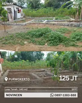 Dijual Tanah Siap bangun Area Purwokerto