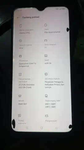 Realme 3 pro 4/64 batang ada minus tapi normal sama masih segel bs tt