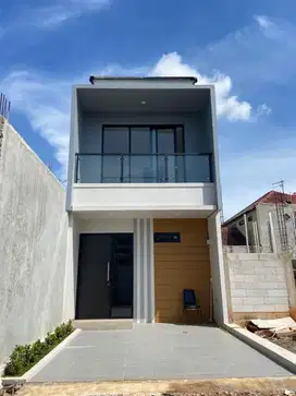 RUMAH JATIASIH SIAP HUNI MODERN 2 LANTAI BEBAS BANJIR DEKAT TOL
