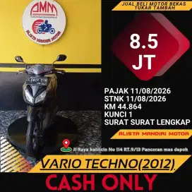 VARIO TECHNO TH 2012 PLAT DEPOK PAJAK ON BISA BAYAR PAKAI CC/PAYLATER