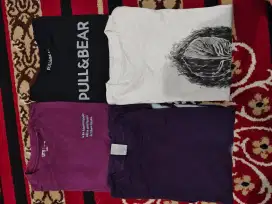 Kaos preloved (uniqlo,,pull&beer)
