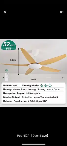 Gogeous Kipas Plafon No Lampu