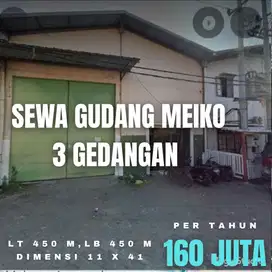 Disewakan Gudang MEIKO Gedangan Sidoarjo 