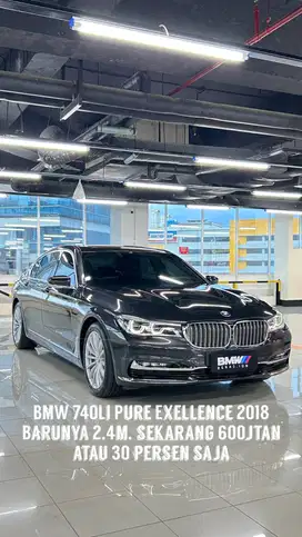 LOW KM BMW 740Li 2018 TERMURAH